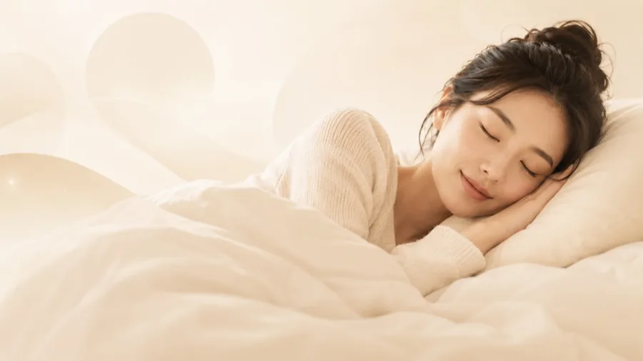 穏やかに眠る女性